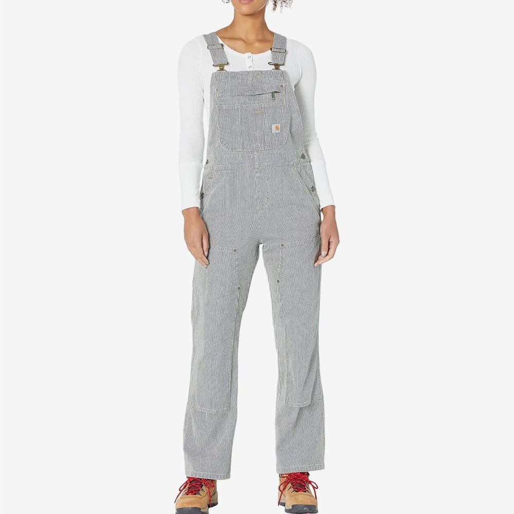 Carhartt Relaxed Fit Denim Striped Bib Overall